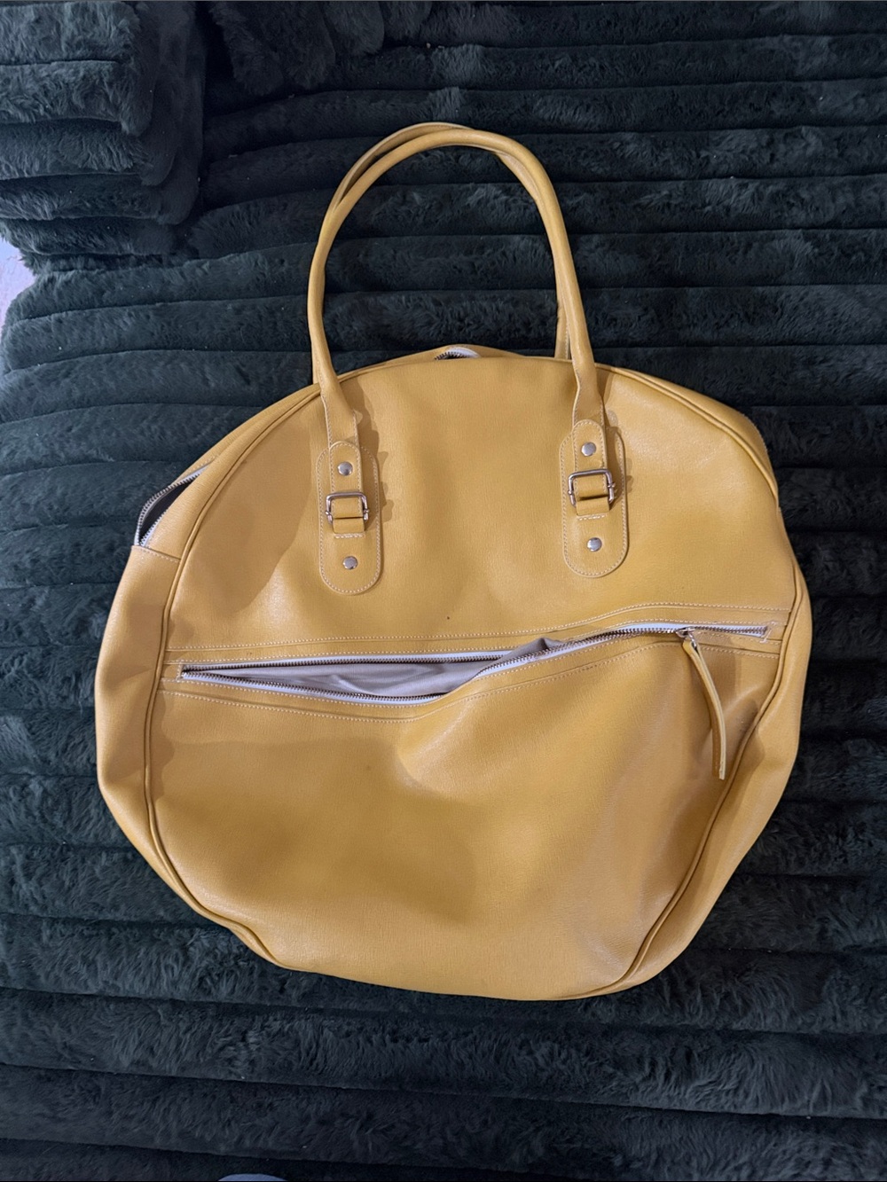 Stylish Yellow Round EUG Tote Bag - Women Bags
